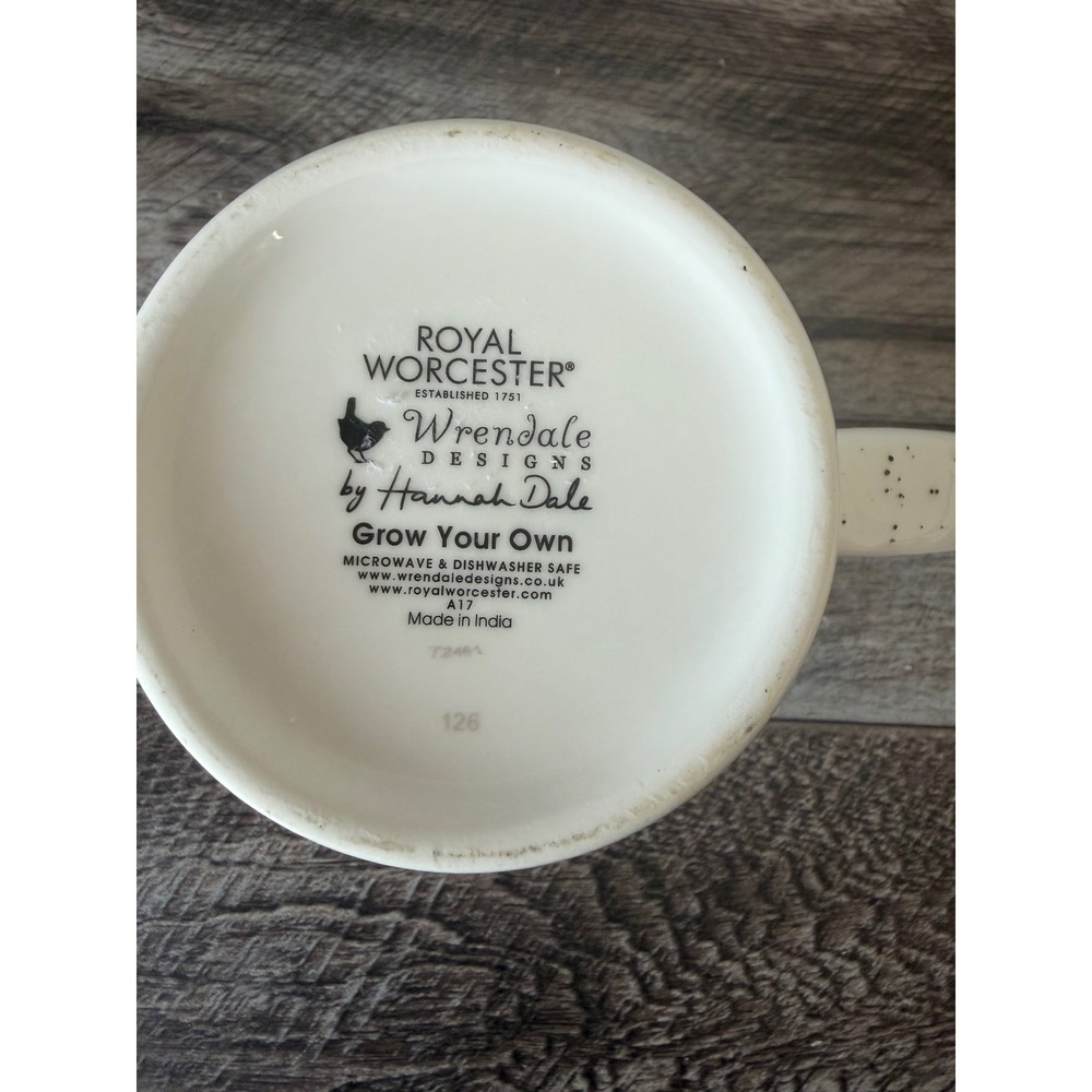 Royal Worcester Wrendale Grow Your Own 14oz Mug Large Hare Rabbit China Cup - Picture 7 of 7